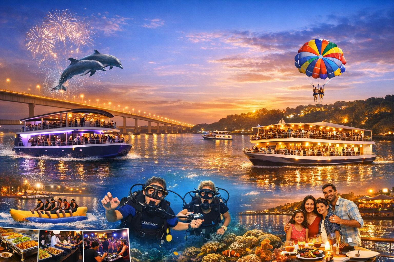 Vihaan / Swastik Family Dinner Cruise | Luxury Triple Deck | Goa